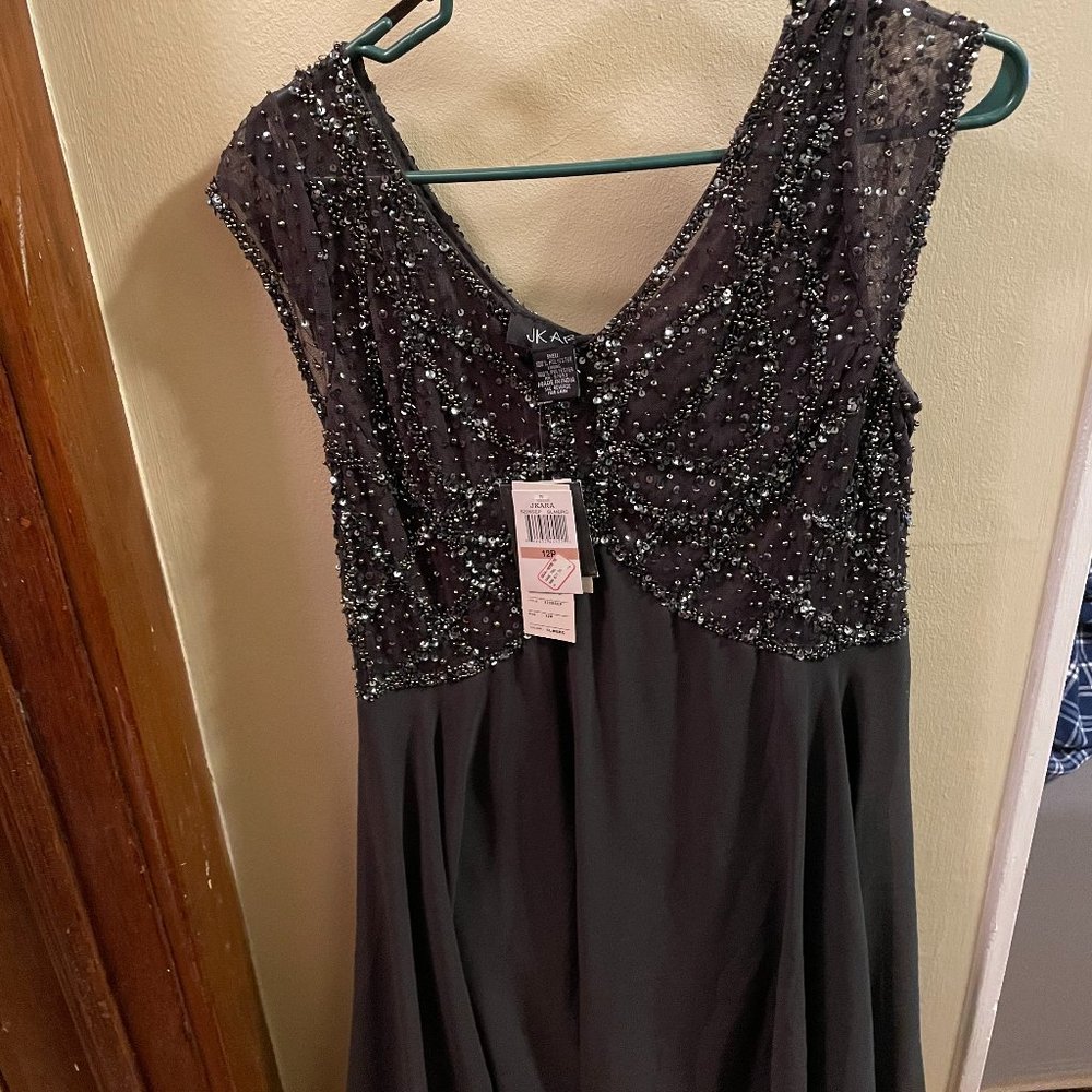 JKARA Gray Petite Size 12 Dress